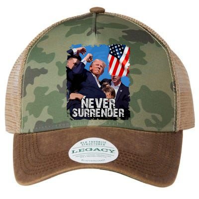 Trump Speech Fist In The Air Pennsylvania Trump 24 Never Surrender Trump Rushed Legacy Tie Dye Trucker Hat