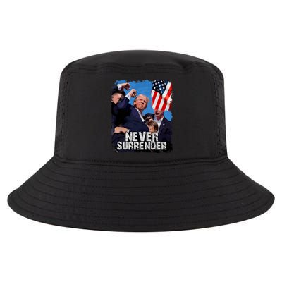 Trump Speech Fist In The Air Pennsylvania Trump 24 Never Surrender Trump Rushed Cool Comfort Performance Bucket Hat