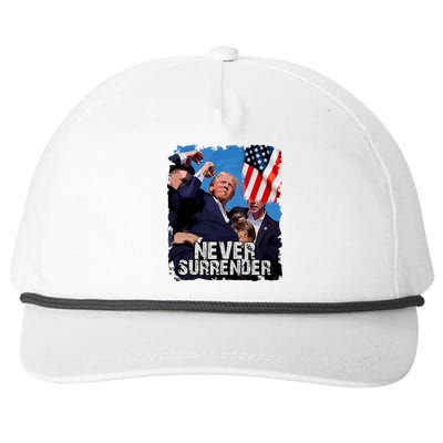 Trump Speech Fist In The Air Pennsylvania Trump 24 Never Surrender Trump Rushed Snapback Five-Panel Rope Hat