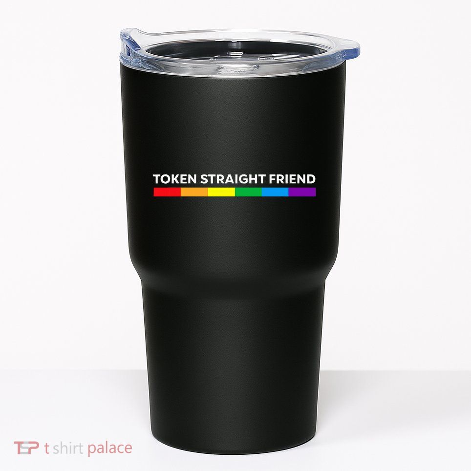 Token Straight Friend Rainbow Colors Lgbt Tumbler