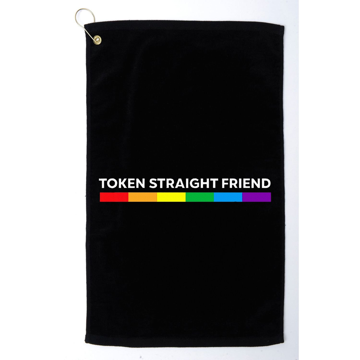 Token Straight Friend Rainbow Colors Lgbt Golf Towel