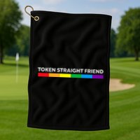 Token Straight Friend Rainbow Colors Lgbt Golf Towel