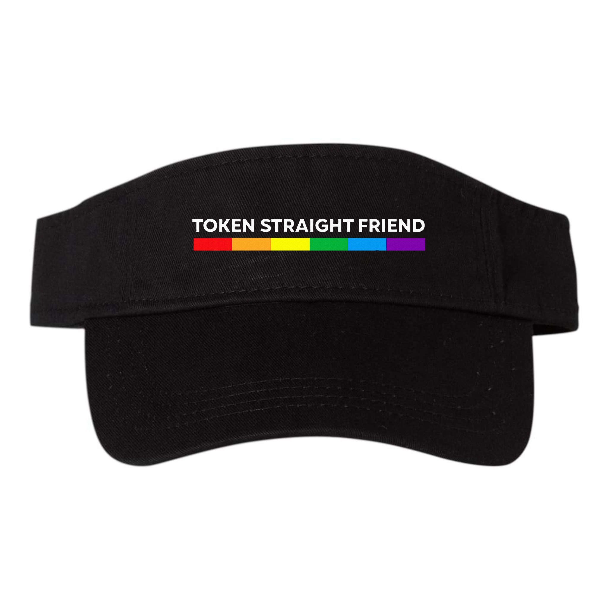 Token Straight Friend Rainbow Colors Lgbt Visor