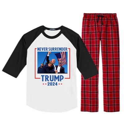 Trump Speech Fist In The Air Pennsylvania Trump 24 Never Surrender Trump Rushed Raglan Sleeve Pajama Set