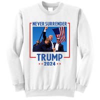 Trump Speech Fist In The Air Pennsylvania Trump 24 Never Surrender Trump Rushed Sweatshirt