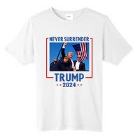 Trump Speech Fist In The Air Pennsylvania Trump 24 Never Surrender Trump Rushed Tall Fusion ChromaSoft Performance T-Shirt