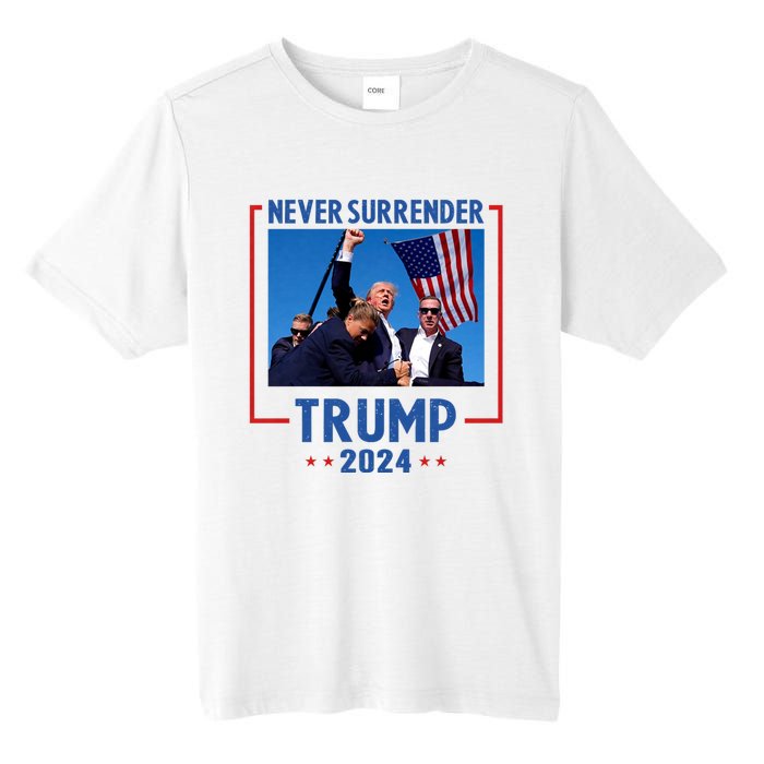 Trump Speech Fist In The Air Pennsylvania Trump 24 Never Surrender Trump Rushed Tall Fusion ChromaSoft Performance T-Shirt