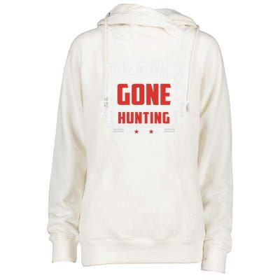 The 'S Gone Hunting Hunt Funny Hunting Gear Funny Gift Womens Funnel Neck Pullover Hood