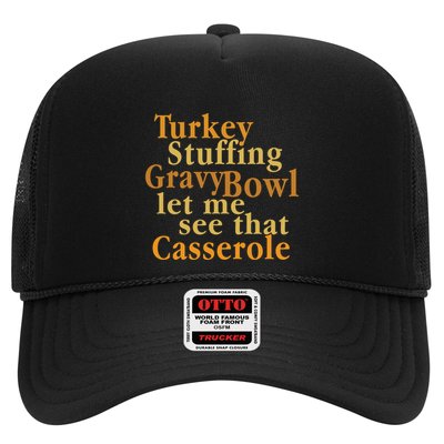 Turkey Stuffing Gravy Bowl Thanksgiving Outfit Trucker Hat