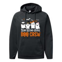 Team Second Grade Boo Crew Cute Ghost Halloween Teacher Performance Fleece Hoodie