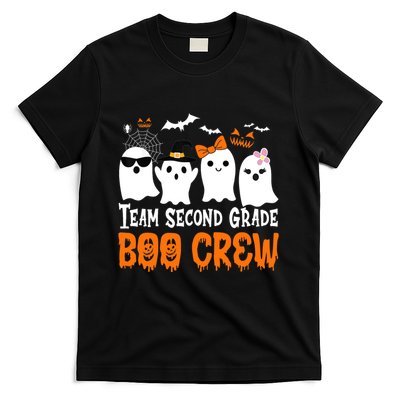 Team Second Grade Boo Crew Cute Ghost Halloween Teacher T-Shirt