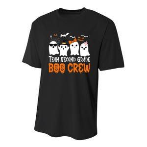 Team Second Grade Boo Crew Cute Ghost Halloween Teacher Youth Performance Sprint T-Shirt