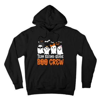 Team Second Grade Boo Crew Cute Ghost Halloween Teacher Tall Hoodie