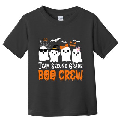 Team Second Grade Boo Crew Cute Ghost Halloween Teacher Toddler T-Shirt