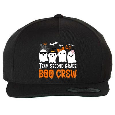 Team Second Grade Boo Crew Cute Ghost Halloween Teacher Wool Snapback Cap