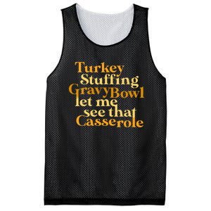 turkey stuffing gravy bowl let me see that casserole Mesh Reversible Basketball Jersey Tank