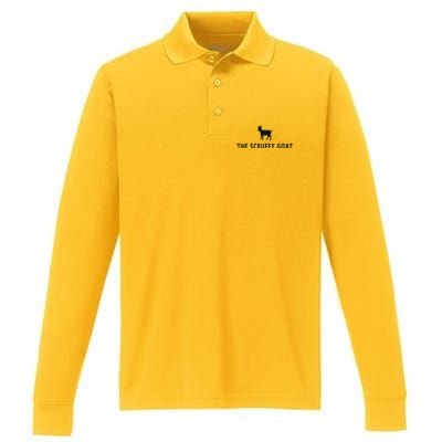 The Scruffy Goat Funny Farm Animal Farmer Performance Long Sleeve Polo