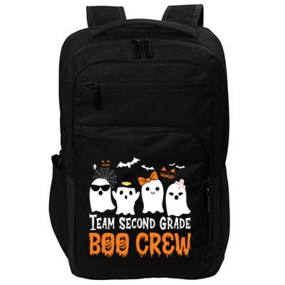 Team Second Grade Boo Crew Cute Ghost Halloween Teacher Kids Impact Tech Backpack