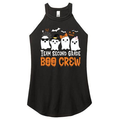 Team Second Grade Boo Crew Cute Ghost Halloween Teacher Kids Women’s Perfect Tri Rocker Tank