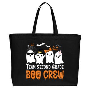 Team Second Grade Boo Crew Cute Ghost Halloween Teacher Kids Cotton Canvas Jumbo Tote