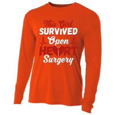 This Survived Gift Survivor Open Heart Surgery Gift Cooling Performance Long Sleeve Crew