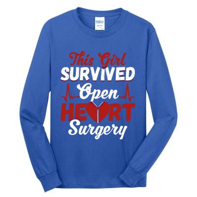 This Survived Gift Survivor Open Heart Surgery Gift Tall Long Sleeve T-Shirt