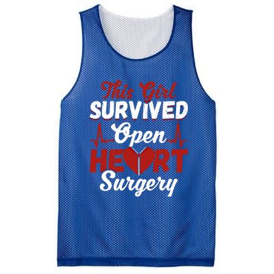 This Survived Gift Survivor Open Heart Surgery Gift Mesh Reversible Basketball Jersey Tank