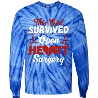 This Survived Gift Survivor Open Heart Surgery Gift Tie-Dye Long Sleeve Shirt