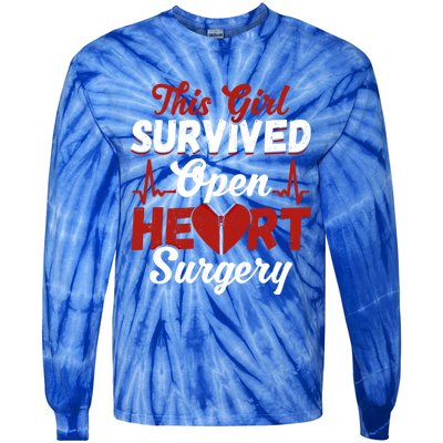 This Survived Gift Survivor Open Heart Surgery Gift Tie-Dye Long Sleeve Shirt