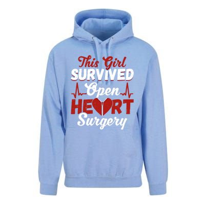 This Survived Gift Survivor Open Heart Surgery Gift Unisex Surf Hoodie