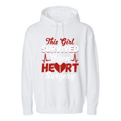 This Survived Gift Survivor Open Heart Surgery Gift Garment-Dyed Fleece Hoodie