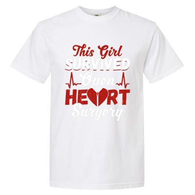 This Survived Gift Survivor Open Heart Surgery Gift Garment-Dyed Heavyweight T-Shirt