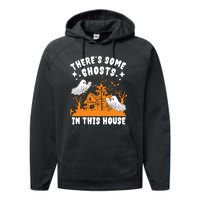 Theres Some Ghosts In This House Ghost Halloween Funny Performance Fleece Hoodie