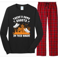 Theres Some Ghosts In This House Ghost Halloween Funny Long Sleeve Pajama Set