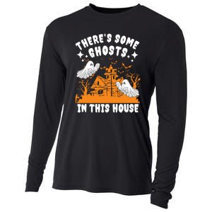 Theres Some Ghosts In This House Ghost Halloween Funny Cooling Performance Long Sleeve Crew