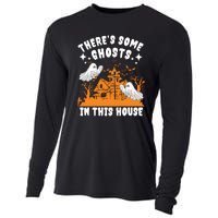 Theres Some Ghosts In This House Ghost Halloween Funny Cooling Performance Long Sleeve Crew