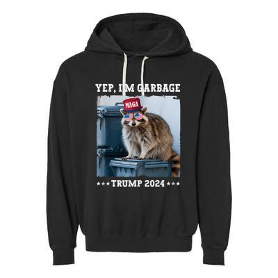 Trump’S Supporters Garbage Joe Biden Republican Trump 2024 Garment-Dyed Fleece Hoodie