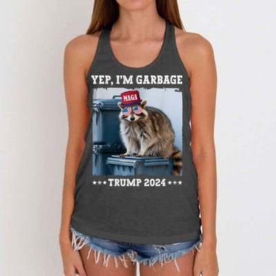 Trump’S Supporters Garbage Joe Biden Republican Trump 2024 Women's Knotted Racerback Tank