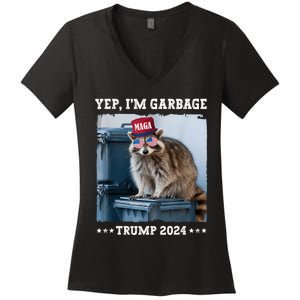 Trump’S Supporters Garbage Joe Biden Republican Trump 2024 Women's V-Neck T-Shirt