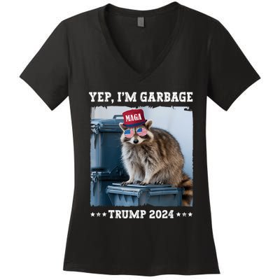 Trump’S Supporters Garbage Joe Biden Republican Trump 2024 Women's V-Neck T-Shirt