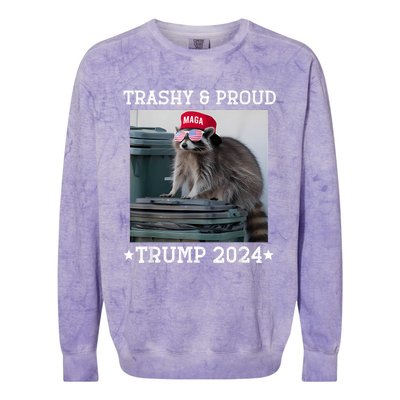 Trump’S Supporters Garbage Joe Biden Trashy And Proud Trump Colorblast Crewneck Sweatshirt