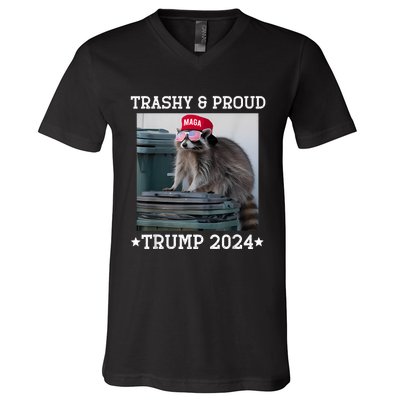 Trump’S Supporters Garbage Joe Biden Trashy And Proud Trump V-Neck T-Shirt