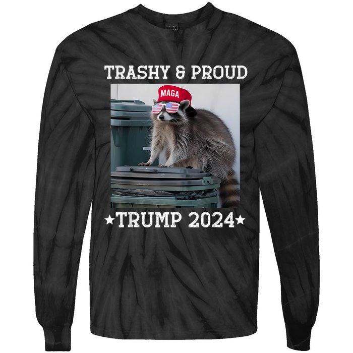 Trump’S Supporters Garbage Joe Biden Trashy And Proud Trump Tie-Dye Long Sleeve Shirt