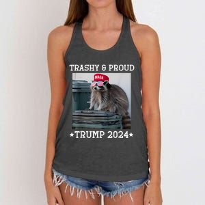 Trump’S Supporters Garbage Joe Biden Trashy And Proud Trump Women's Knotted Racerback Tank