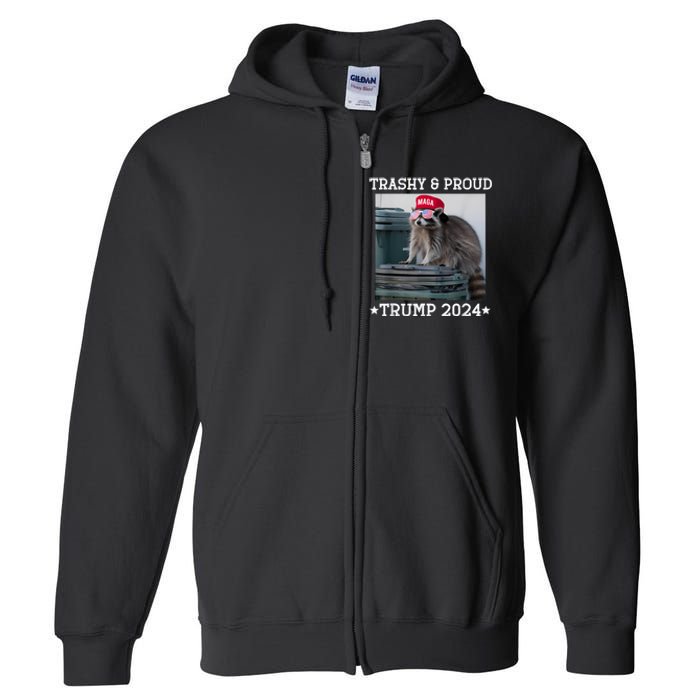 Trump’S Supporters Garbage Joe Biden Trashy And Proud Trump Full Zip Hoodie