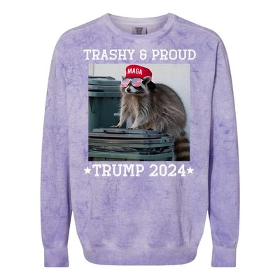 Trump’S Supporters Garbage Joe Biden Trashy And Proud Trump Colorblast Crewneck Sweatshirt