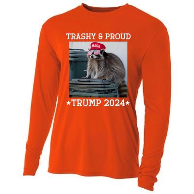 Trump’S Supporters Garbage Joe Biden Trashy And Proud Trump Cooling Performance Long Sleeve Crew