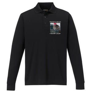 Trump’S Supporters Garbage Joe Biden Trashy And Proud Trump Performance Long Sleeve Polo