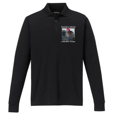 Trump’S Supporters Garbage Joe Biden Trashy And Proud Trump Performance Long Sleeve Polo