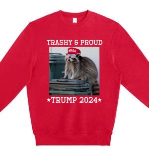 Trump’S Supporters Garbage Joe Biden Trashy And Proud Trump Premium Crewneck Sweatshirt